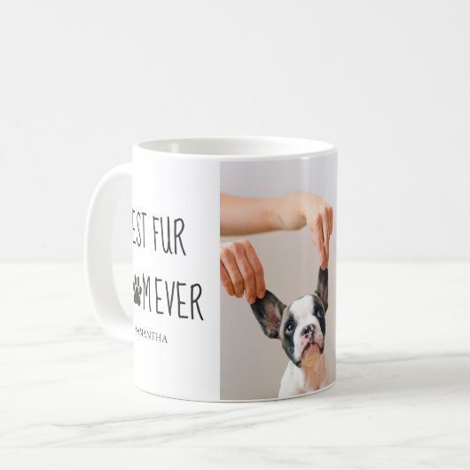 Moderne, beste Mama für alle Zeiten | Hundebahn Fo Kaffeetasse (Vorderseite Links)