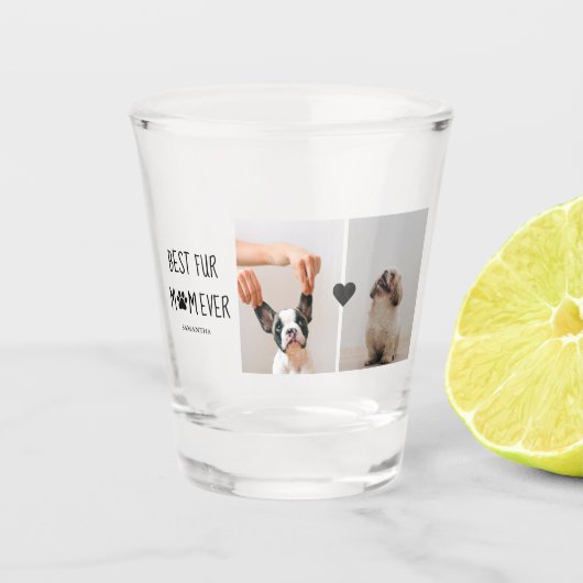 Moderne, beste Mama für alle Zeiten | Hundebahn Fo Schnapsglas (Vorderseite)