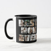 Moderne beste Mama je 11 Fotos Collage Black Tasse (Links)