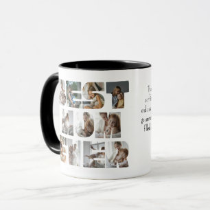 Moderne beste Mama je 11 Fotos Collage White Tasse