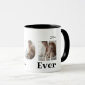 Moderne beste Mama je 3 Fotos Collage White Tasse (VorderseiteRechts)