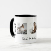 Moderne beste Mama je 3 Fotos Collage White Tasse (Vorderseite Links)