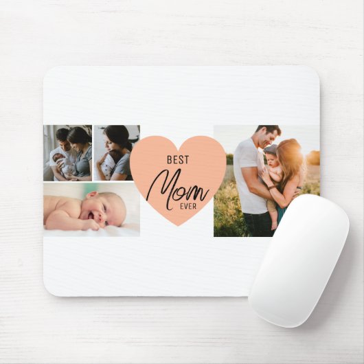 Moderne beste Mama je 4 Foto Mousepad (Mit Mouse)