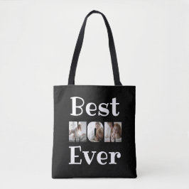 Moderne beste Mama je 6 Fotos Collage Black Tasche