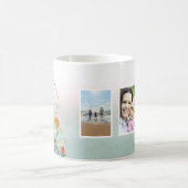 Moderne Beste Mama je Blumenfoto Collage Kaffeetasse (Mittel)