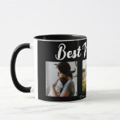 Moderne Beste Mama je Foto Collage Instragram schw Tasse (Links)