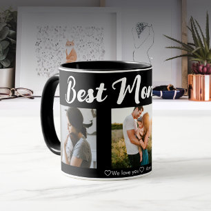 Moderne Beste Mama je Foto Collage Instragram schw Tasse
