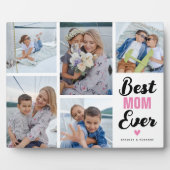 Moderne beste Mama je Foto Grid Keepake Geschenk Fotoplatte (Vorderseite)