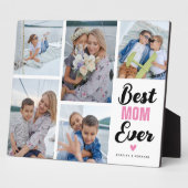 Moderne beste Mama je Foto Grid Keepake Geschenk Fotoplatte (Seite)
