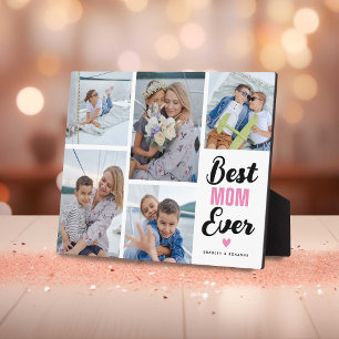 Moderne beste Mama je Foto Grid Keepake Geschenk Fotoplatte