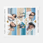 Moderne beste Mama je FotoCollage Fleecedecke (Vorderseite (Horizontal))