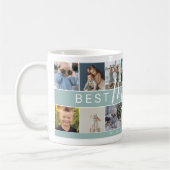 Moderne Beste Mama je FotoCollage & Name/s Kaffeetasse (Links)