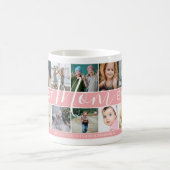 Moderne Beste Mama je FotoCollage & Name/s Kaffeetasse (Mittel)