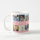 Moderne Beste Mama je FotoCollage & Name/s Kaffeetasse (Links)