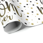 Moderne beste Mama je Geschenkpapier (Rolleneckpunkt)