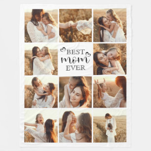 Moderne Beste Mama je Instagramm-FotoCollage Fleecedecke