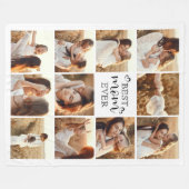 Moderne Beste Mama je Instagramm-FotoCollage Fleecedecke (Vorderseite (Horizontal))