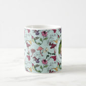 Moderne beste Mama je Minze Flora Hummingbird Kaffeetasse (Mittel)