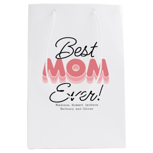 Moderne beste Mama je Mittlere Geschenktüte (Vorderseite)