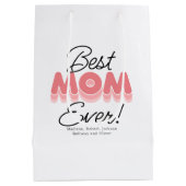 Moderne beste Mama je Mittlere Geschenktüte (Rückseite)