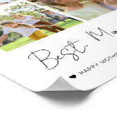 Moderne beste Mama je Muttertag 4 FotoCollage Poster (Ecke)