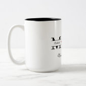Moderne beste Mama je Personalisierte Kaffee-Tasse Zweifarbige Tasse (Links)