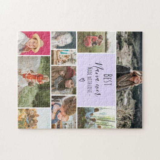 Moderne beste Nana aller Zeiten 11 Fotos Collage Puzzle (Horizontal)