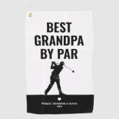 Moderne beste Opa nach Par Vatertag Golfhandtuch (Vorderseite)