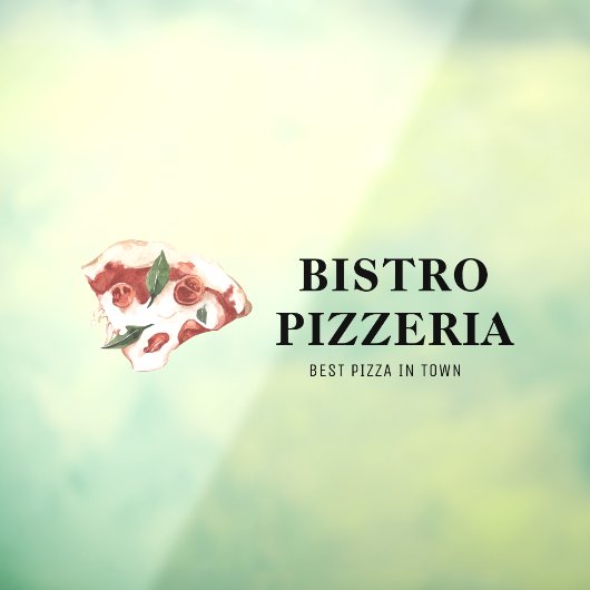 Moderne beste Pizza in Town Beruflich Fensteraufkleber (Blatt 3)