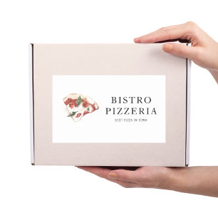 Moderne beste Pizza in Town Beruflich Rechteckiger Aufkleber