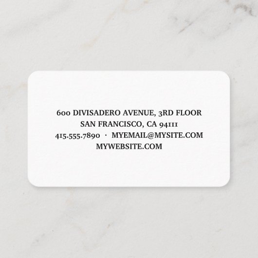 Moderne beste Pizza in Town Beruflich Visitenkarte (Rückseite)