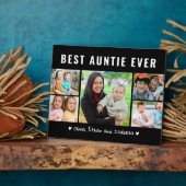 Moderne beste Tante je 5 Foto Collage Schwarz Fotoplatte (Seite)