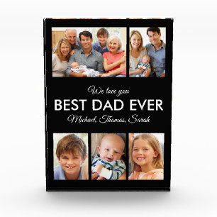 Moderne beste Vater aller Zeiten Benutzerdefiniert Fotoblock