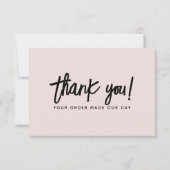 Moderne Bestellung danke Karte (Vorderseite)