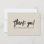 Moderne Bestellung danke Karte (Vorderseite)