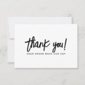 Moderne Bestellung danke Karte (Vorderseite)