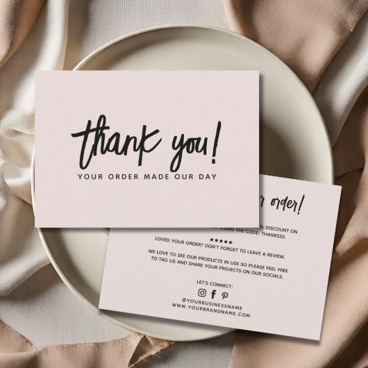 Moderne Bestellung danke Karte