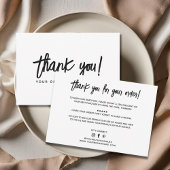 Moderne Bestellung danke Karte