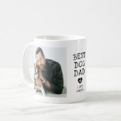 Moderne "Bester Hundedaddy" Pfote im Herzen 2-Foto Kaffeetasse (Vorderseite Links)