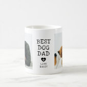 Moderne "Bester Hundedaddy" Pfote im Herzen 2-Foto Kaffeetasse (Mittel)