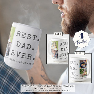 Moderne BESTER VATER ALLER ZEITEN 4 Fotos Benutzer Kaffeetasse