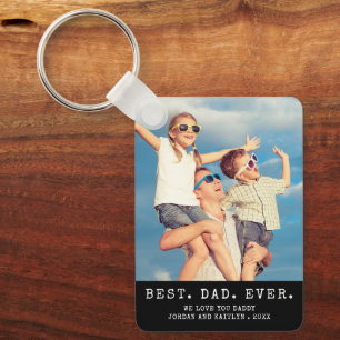 Moderne BESTER VATER EVER Eine Foto-Personalisieru Schlüsselanhänger