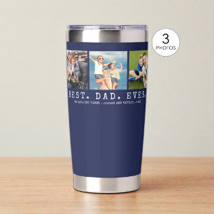 Moderne BESTER VATER ÜBERHAUPT 3 Fotos Navy Person Thermobecher