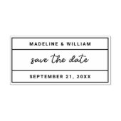 Moderne, bestickte, stylische Schrift Save the Dat Permastempel (Design)