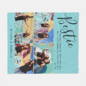 Moderne Bestie Quote Foto Collage Personalisierte  Fleecedecke (Vorderseite (Horizontal))
