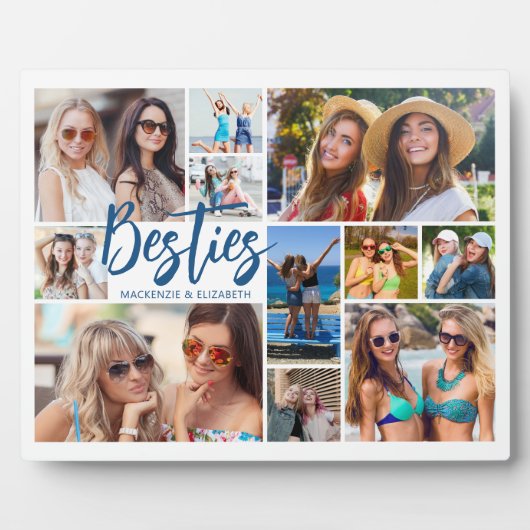 Moderne Besties 11 Foto Collage Script Fotoplatte (Vorderseite)