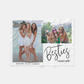 Moderne Besties 2 Fotos Beste Freunde für immer Fleecedecke (Vorderseite (Horizontal))