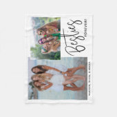 Moderne Besties 2 Fotos Beste Freunde für immer Fleecedecke (Vorderseite)