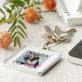 Moderne Besties Forever Typografy Foto Overlap Schlüsselanhänger (Seite)