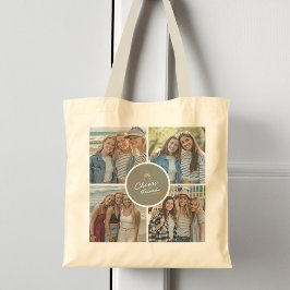 Moderne Besties Foto Collage Eleganter Chic Tragetasche